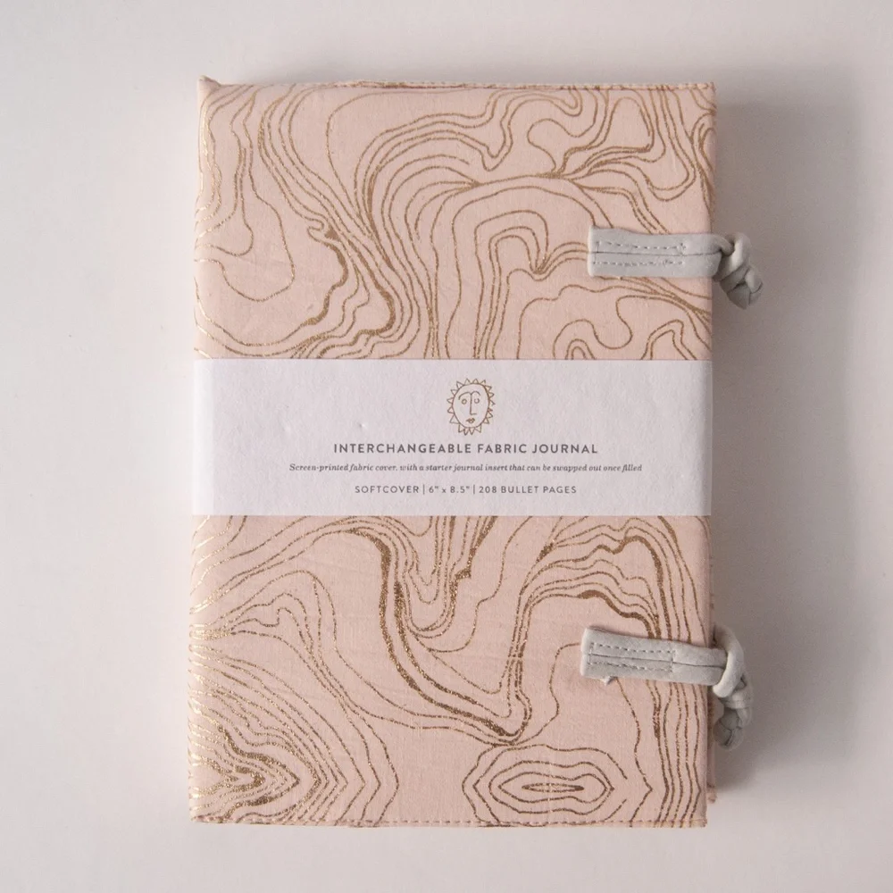 Print Fresh Softcover Fabric Bullet Journal with Loop Closures